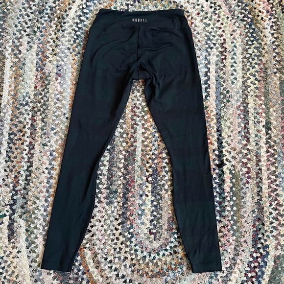 Nobull Green & Black Logo Leggings - Size Small - Picture 2 of 4